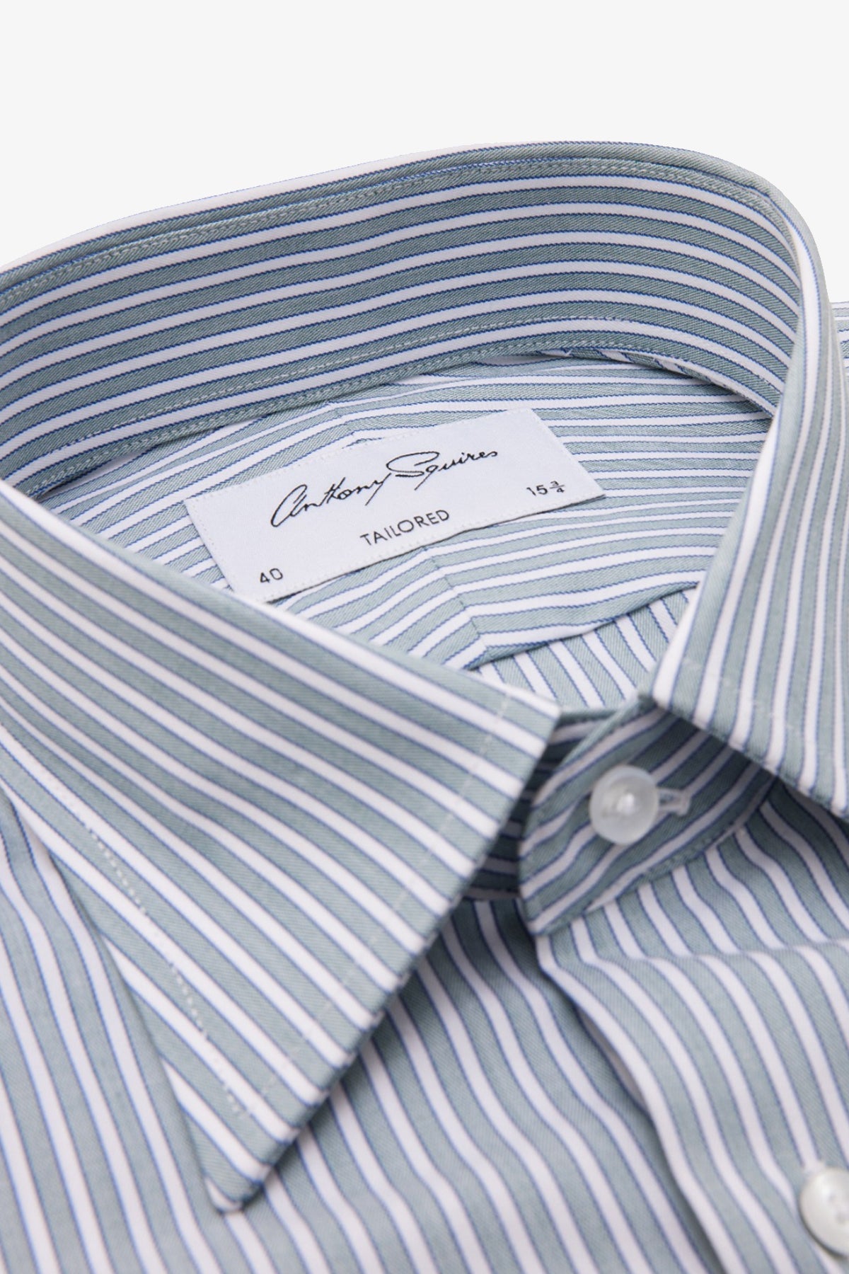 Anthony Squires Norris Formal Shirt And White Stripe (Green)