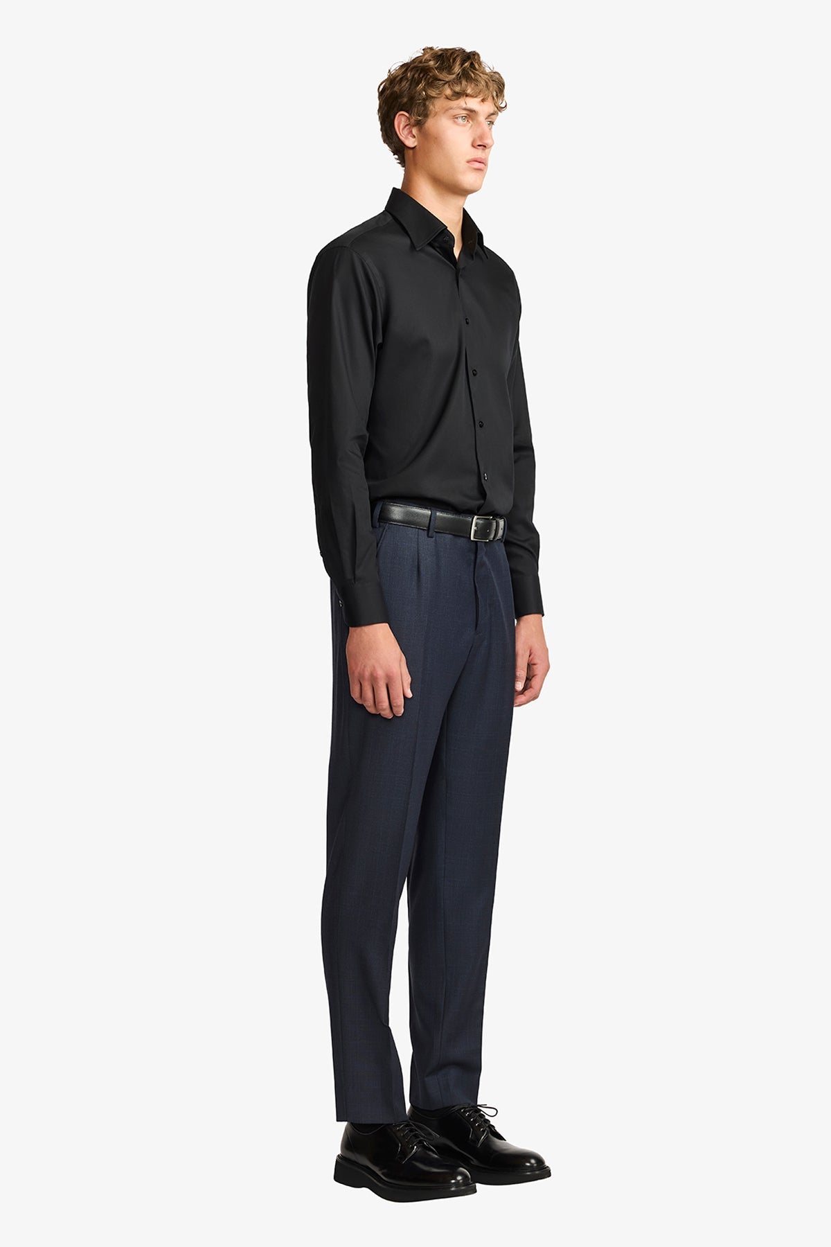 Anthony Squires Norris formal shirt fine twill (Black)