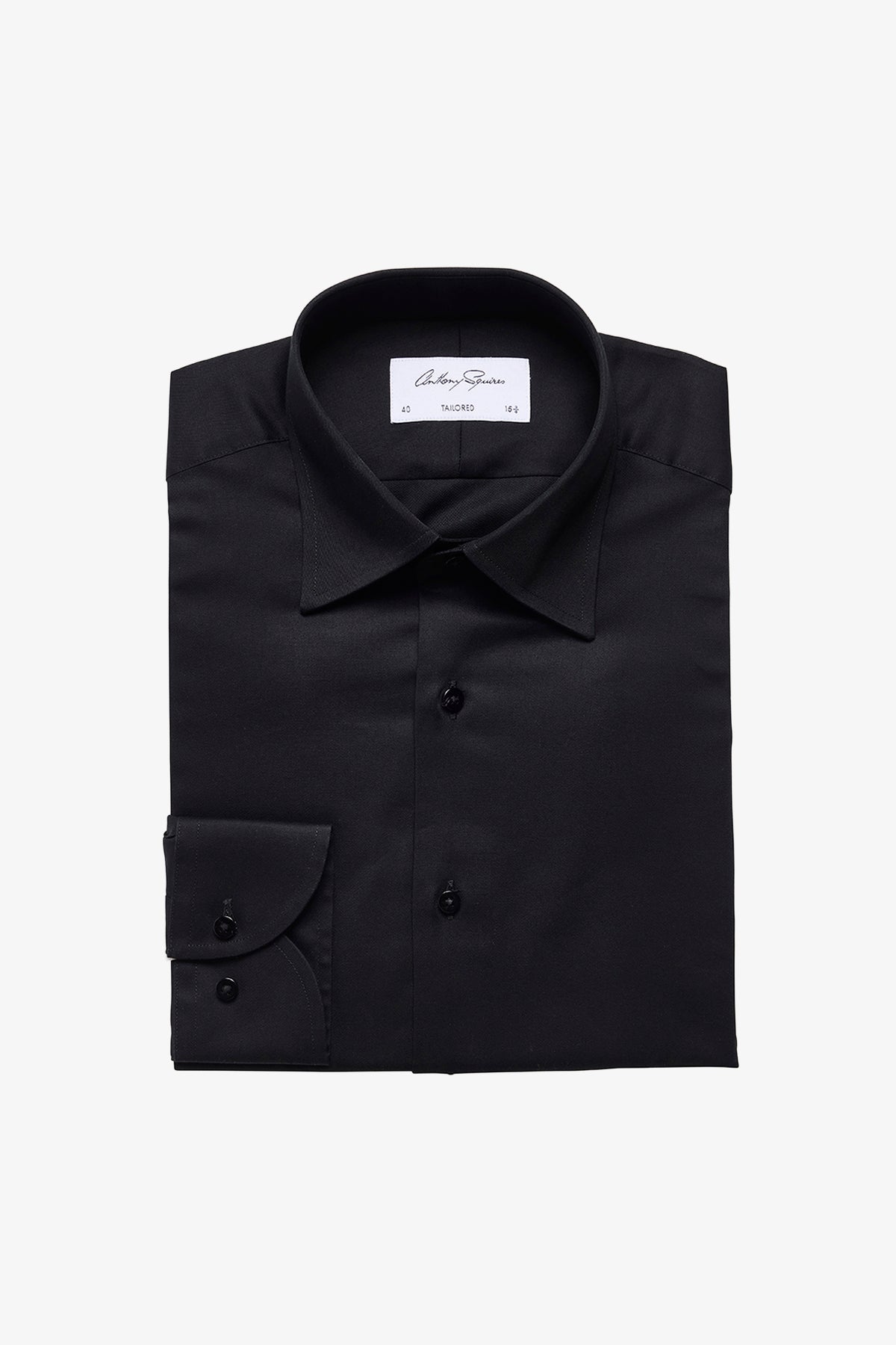 Anthony Squires Norris formal shirt fine twill (Black)