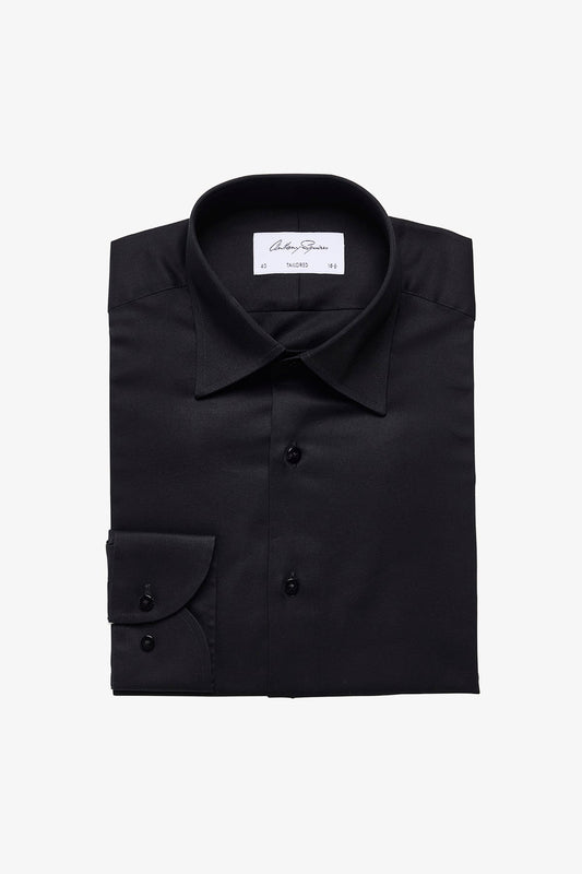 Anthony Squires Norris formal shirt fine twill (Black)
