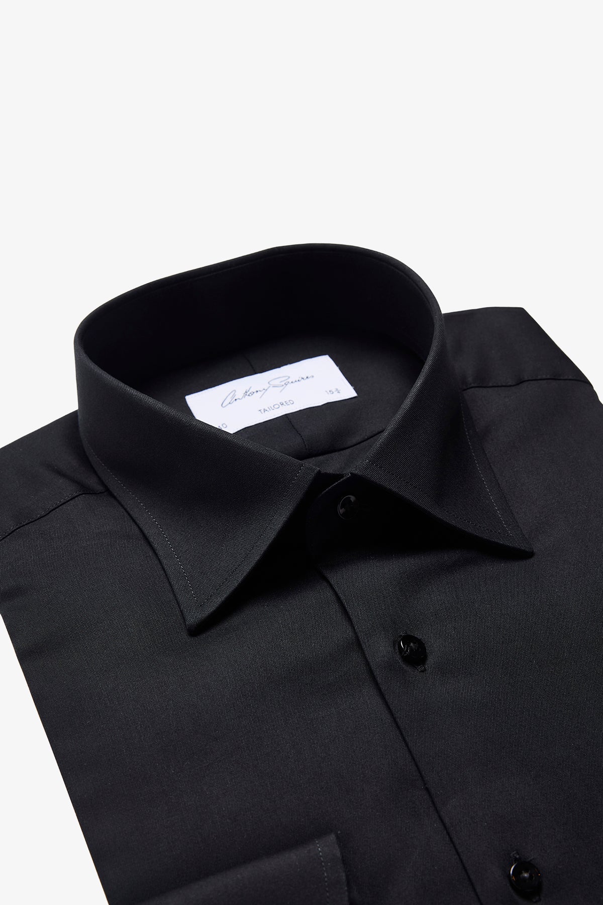 Anthony Squires Norris formal shirt fine twill (Black)