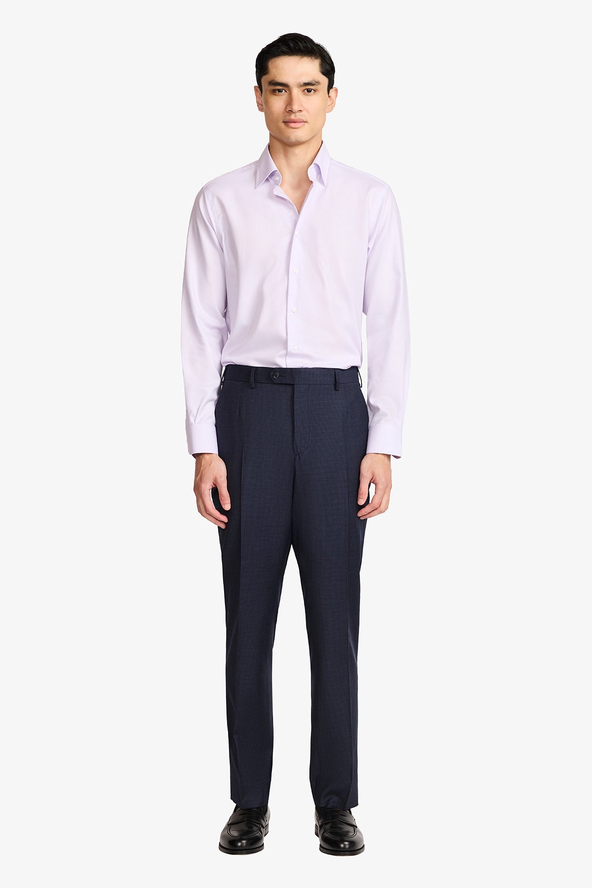 Image of Shirts. Product name - Norris Formal Shirt Lilac Twill in Twill colour by brand - Anthony Squires