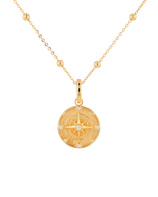 Image of Charms. Product name - Northern Cross Gold Diamond Pendant in colour by brand - LAVANA