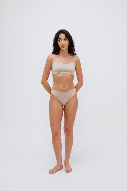 Image of Lingerie. Product name - G-String Latte in Latte colour by brand - NUNE