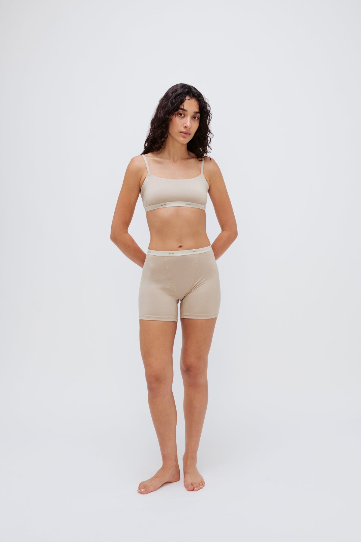 Image of Lingerie. Product name - Women's Boxer Brief Black in Black colour by brand - NUNE