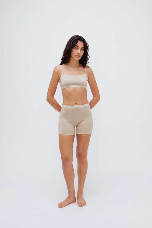 Image of Lingerie. Product name - Women's Boxer Brief Black in Black colour by brand - NUNE