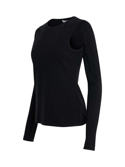 HELMUT LANG Cut Out Sweater (Black)