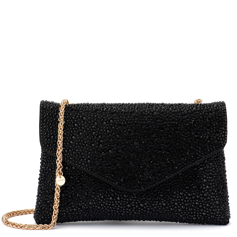Olga Berg HATTIE Crystal Shoulder Bag (Black)