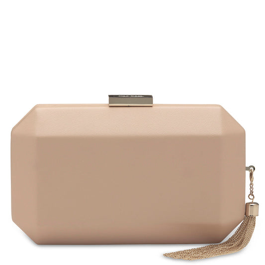 Image of Bags. Productname: LIA Facetted Clutch in Gold colour by brand - Olga Berg