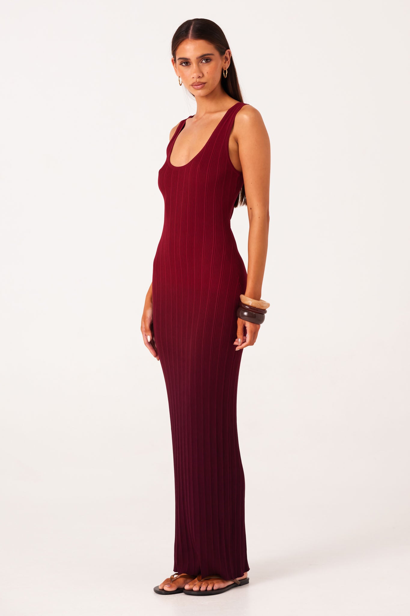 SNDYS ODESSA MAXI DRESS (Plum Ombre)