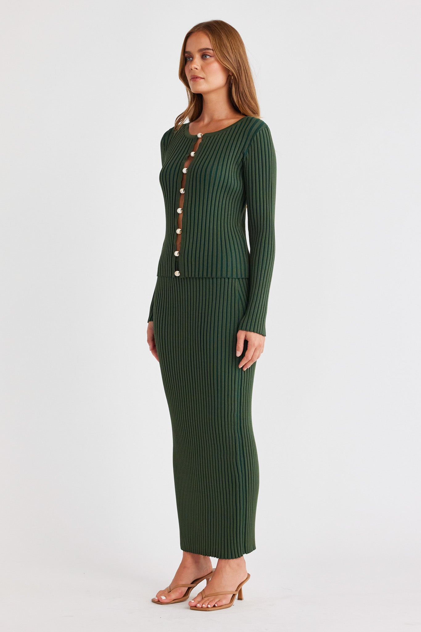 SNDYS ODETTA MAXI SKIRT (Wild Green)
