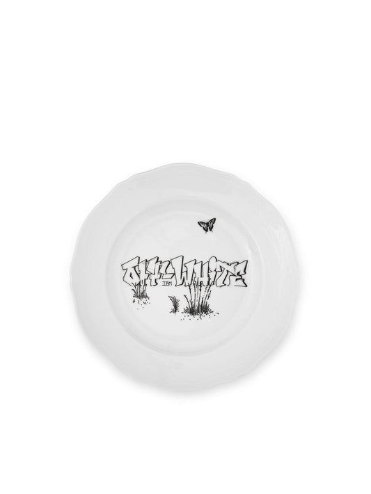 Image of Decor. Product name - Off-White x Ginori Dessert Plate in White colour by brand - OFF-WHITE