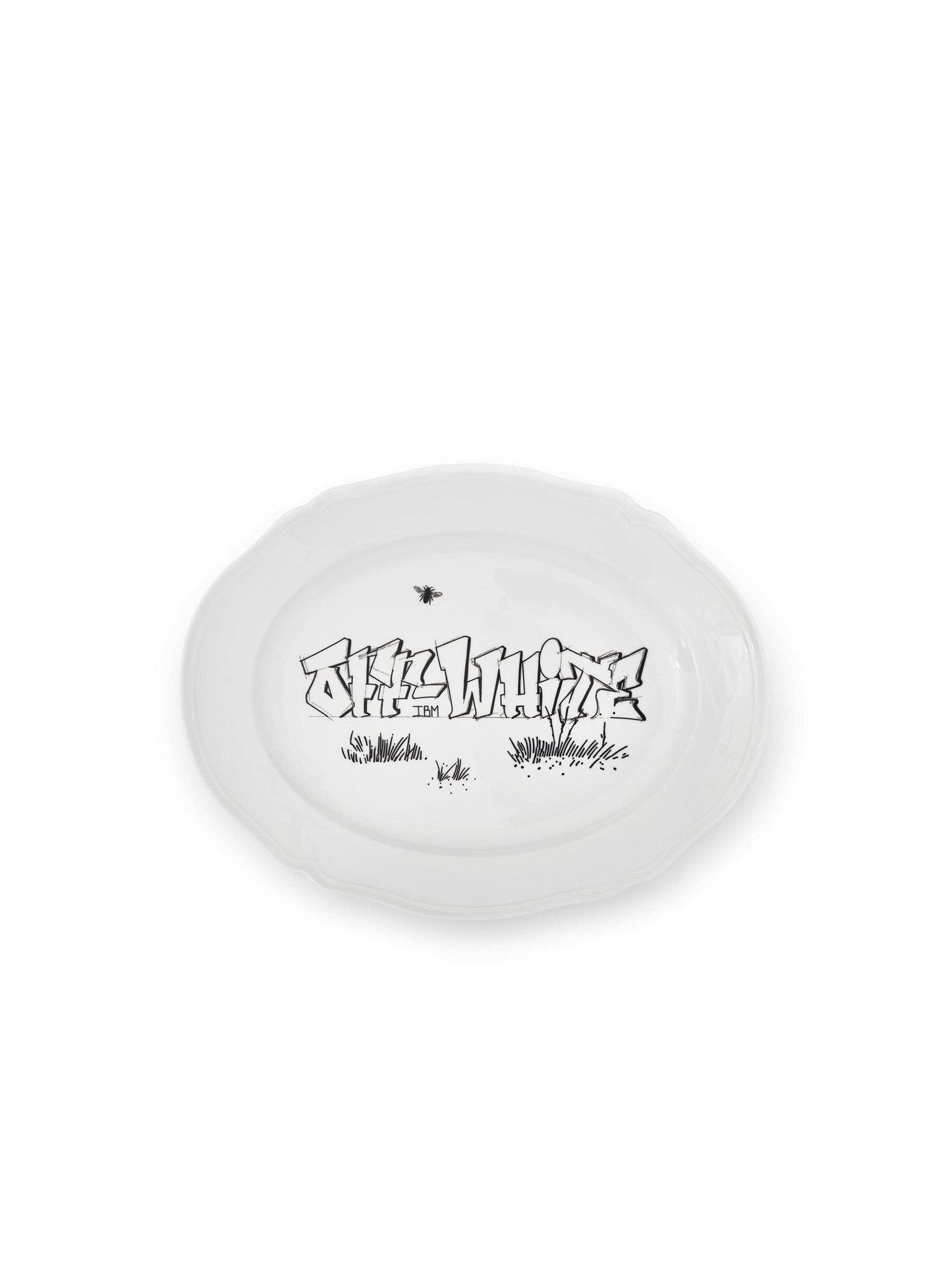 Image of Decor. Product name - Off-White x Ginori Oval Tray in White colour by brand - OFF-WHITE