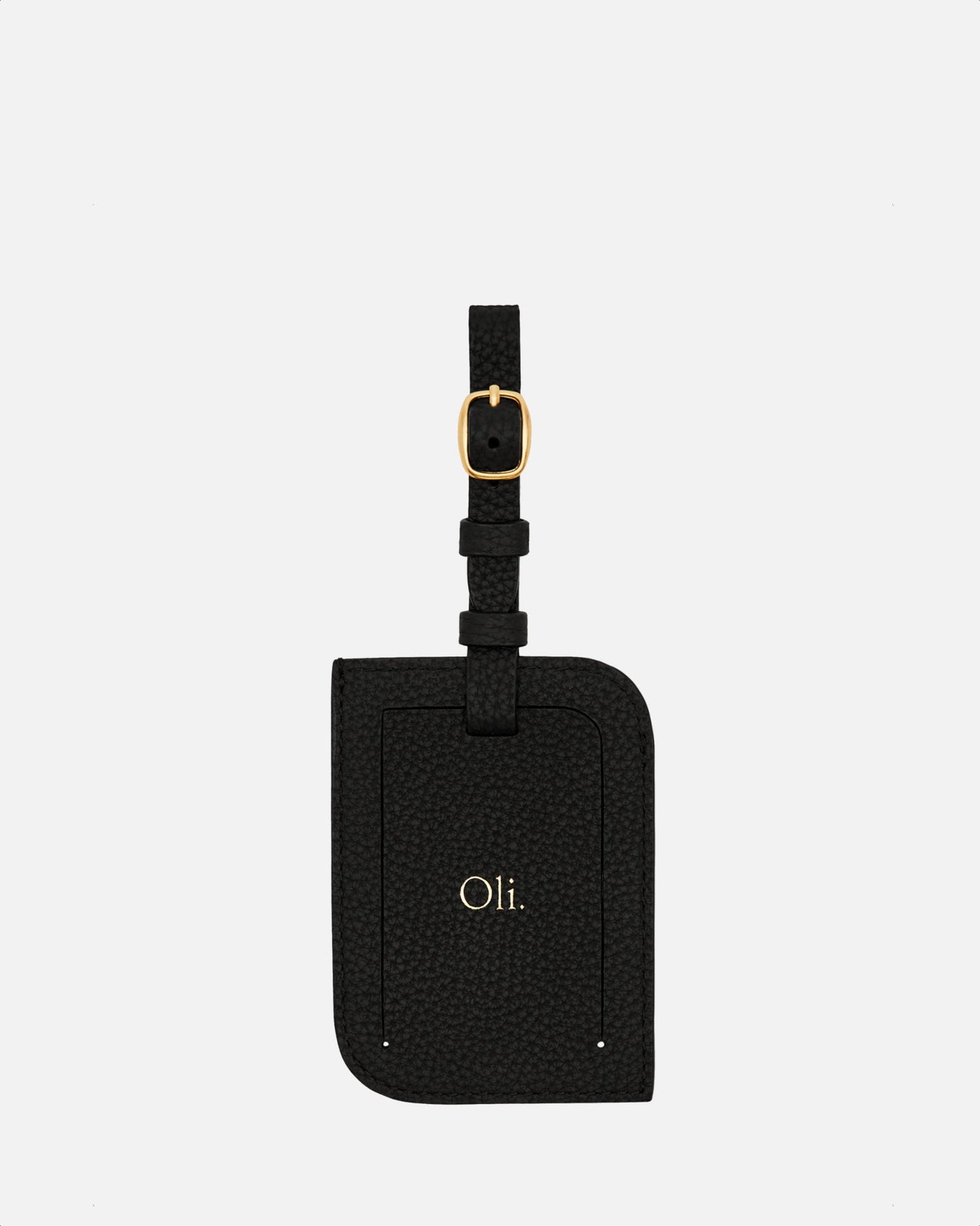 Image of Badge & Pass Holders. Product name - Olivia Luggage Tag Black in Black colour by brand - The Daily Edited