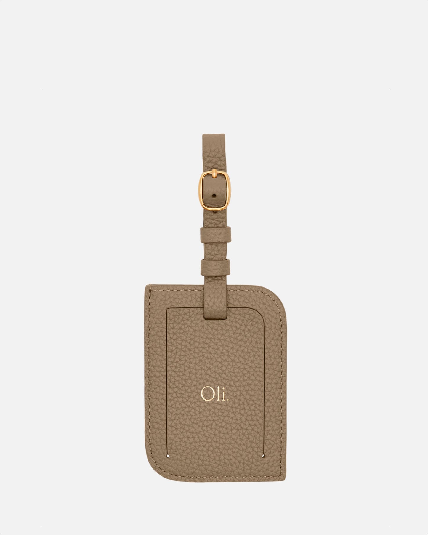 Image of Badge & Pass Holders. Product name - Olivia Luggage Tag Sepia in Sepia colour by brand - The Daily Edited