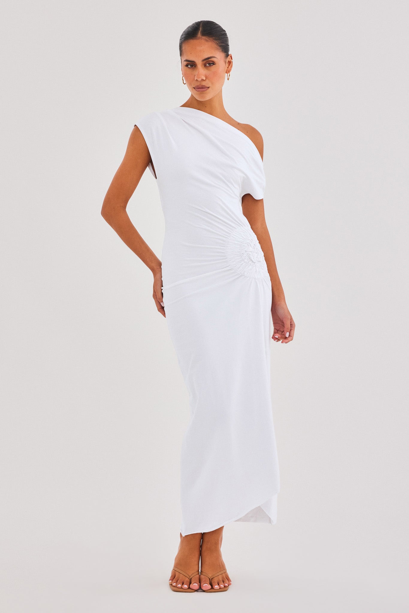 Image of Dresses. Productname: SNDYS OLIVIDAE MAXI DRESS in White colour by brand - SNDYS