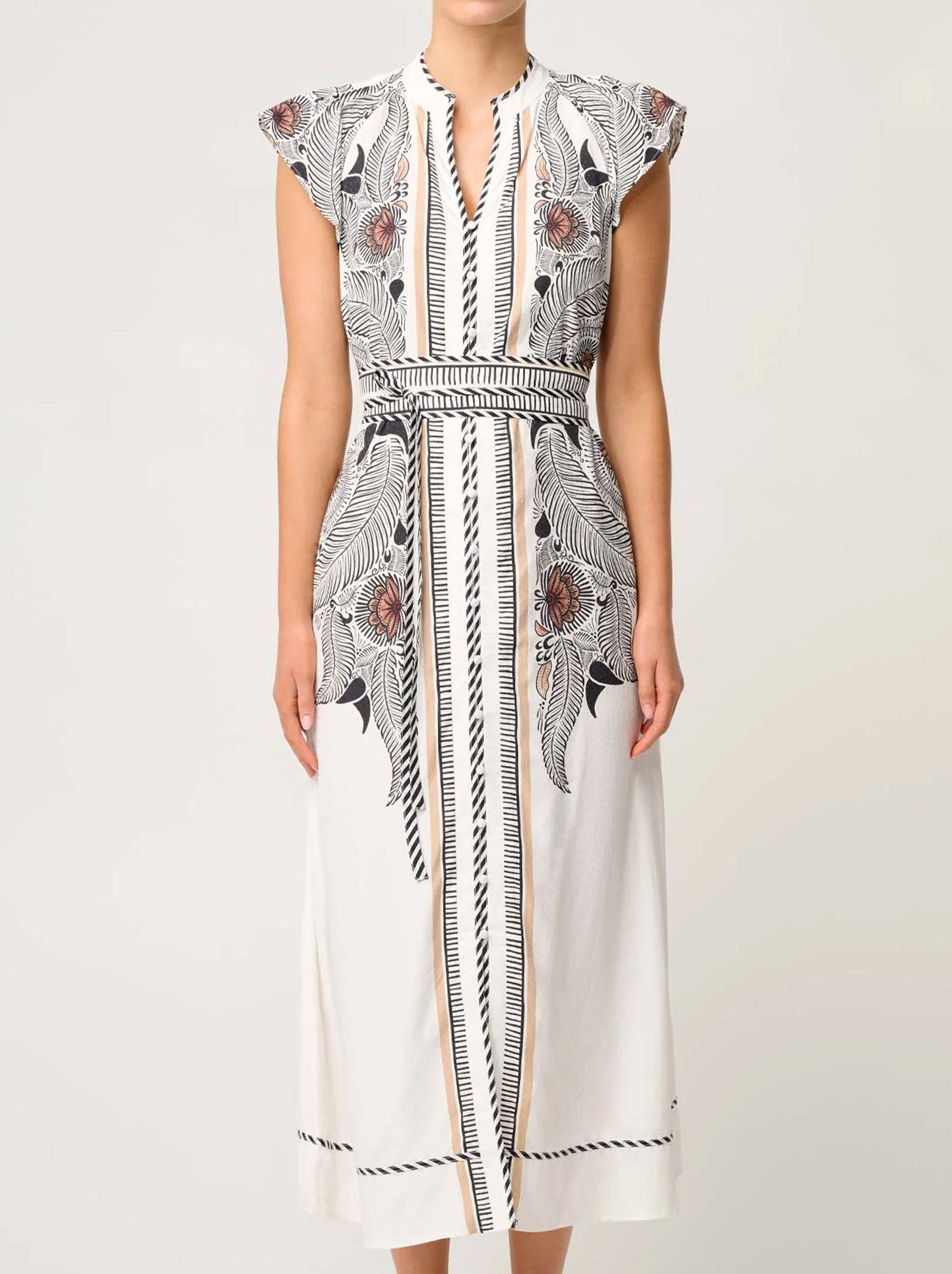 Image of Dresses. Productname: ONCE WAS MALIKA DRESS in Ivory Cassablanca colour by brand - Once Was