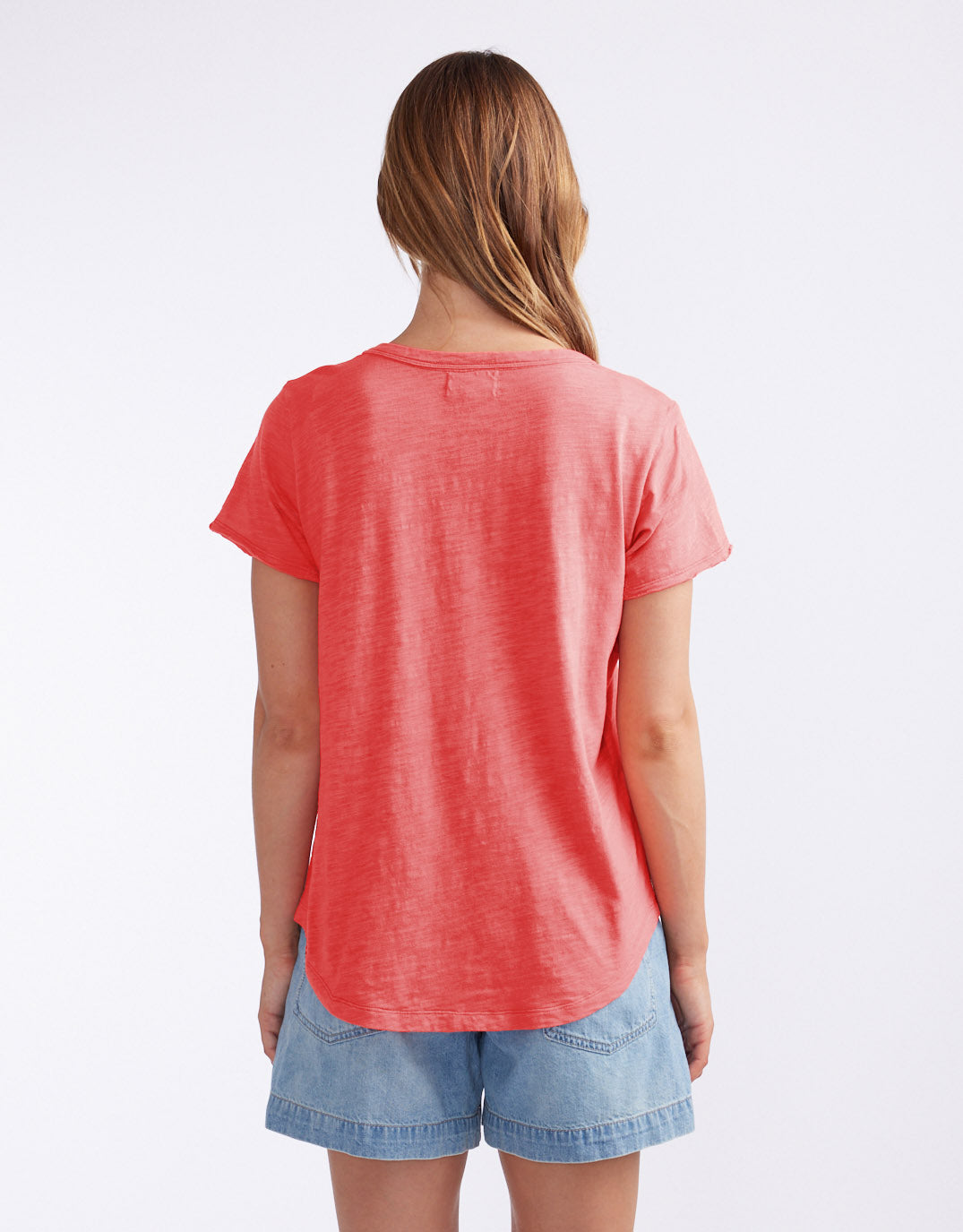 White & Co. Original Round Neck Tee (Poppy)