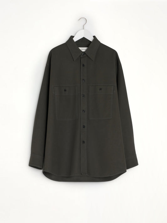 LEMAIRE Utility Overshirt (Espresso)