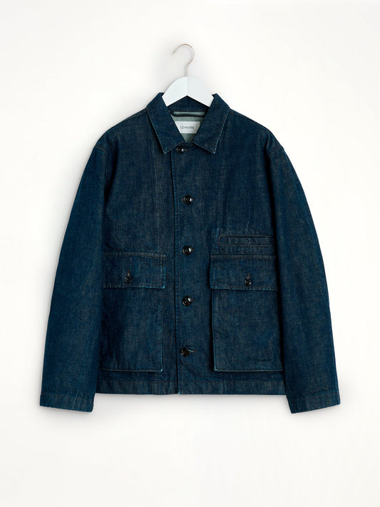LEMAIRE Boxy Outer Jacket (Denim Indigo)