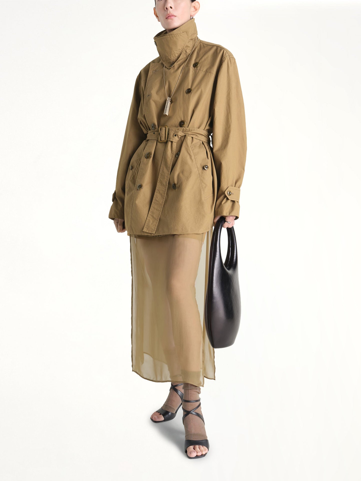 LEMAIRE Cropped Trench (Khaki)