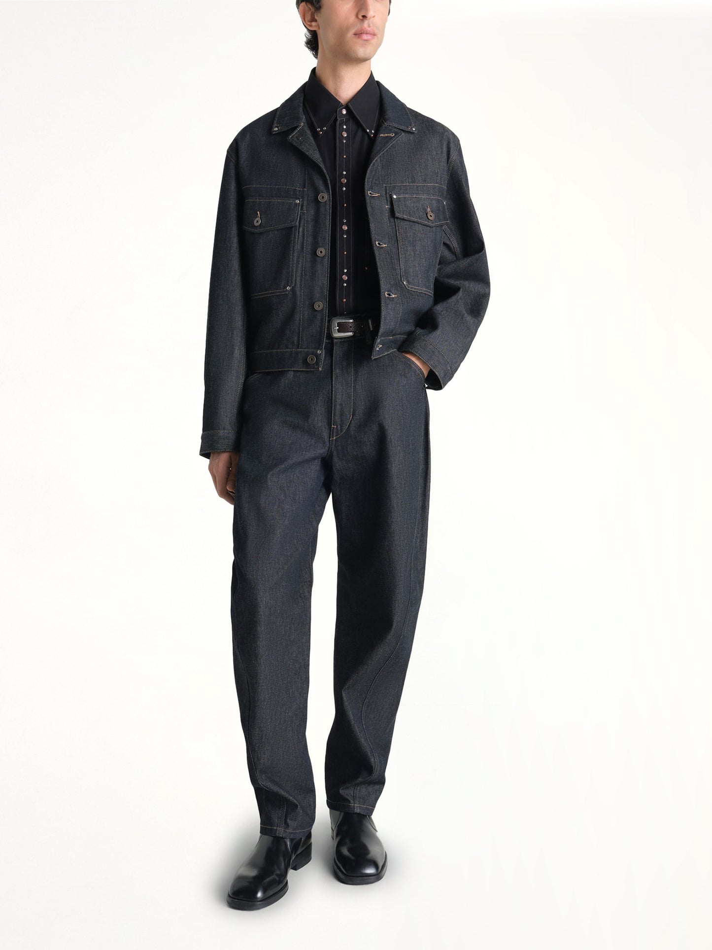 LEMAIRE Trucker Jacket With Studs (Indigo)