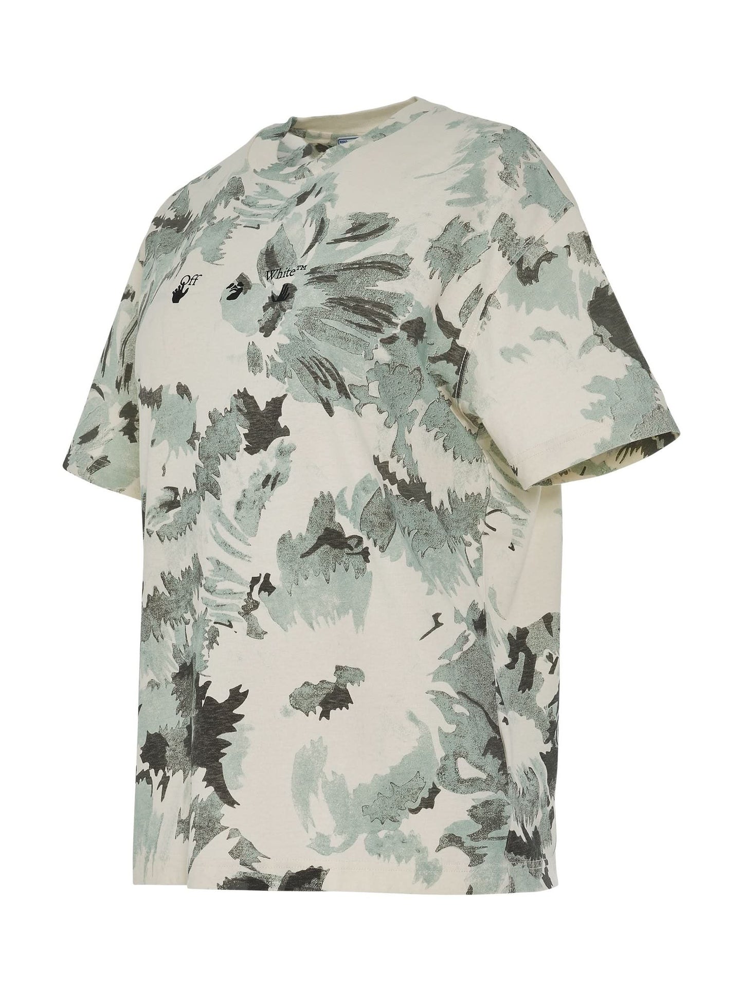 OFF-WHITE Floral Swimming Logo Regular T-Shirt (Multicolor)