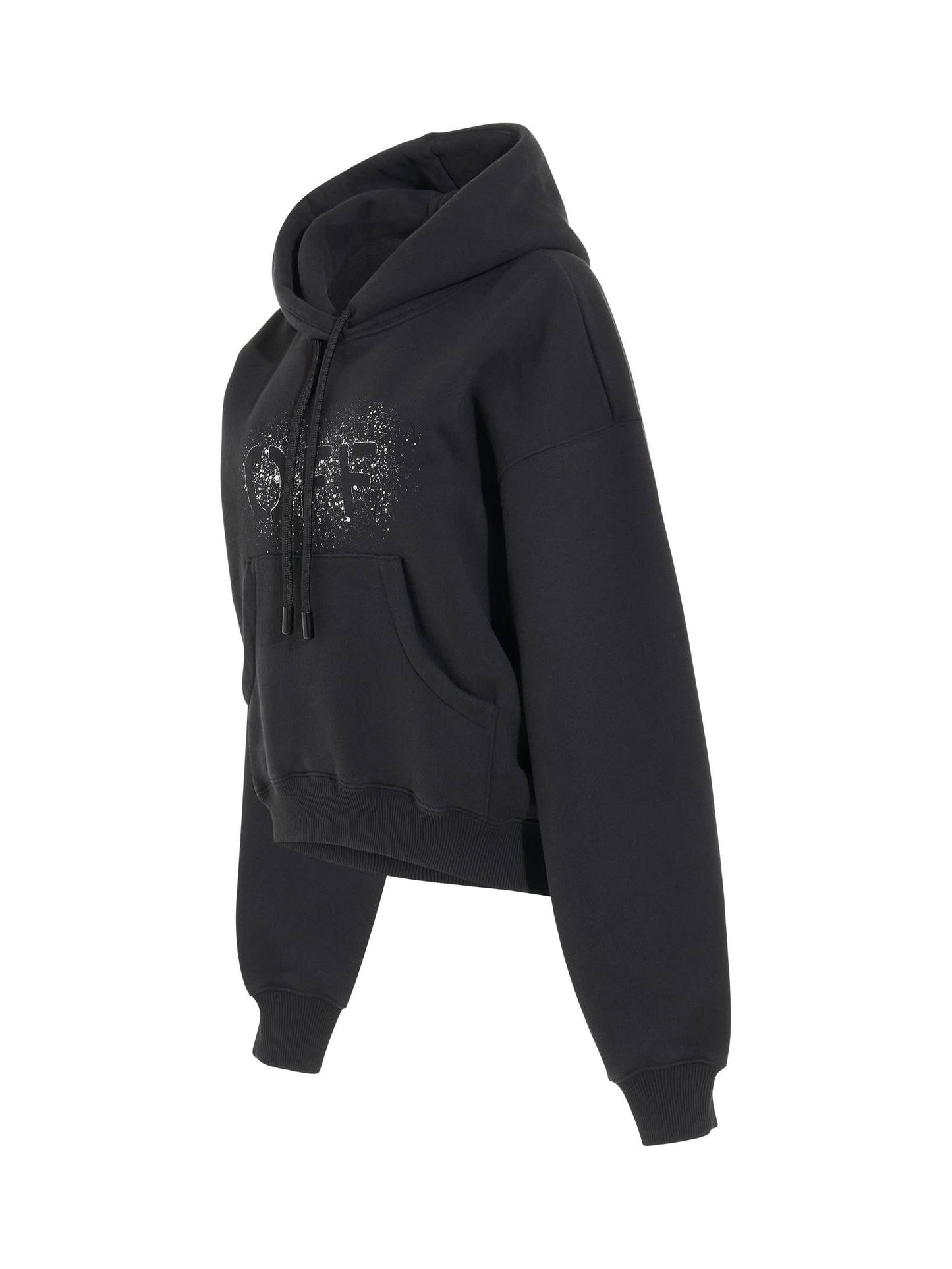 OFF-WHITE Logo Stencil Oversize Hoodie (Black)
