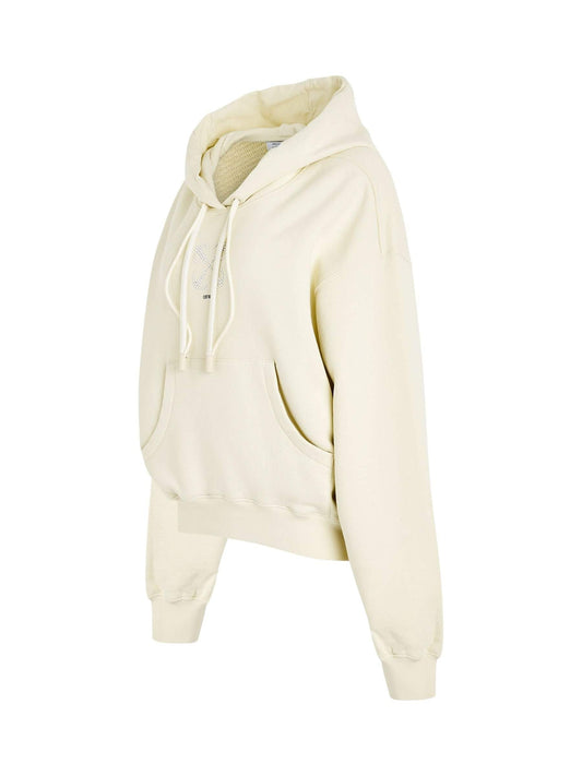 OFF-WHITE Small Arrow Pearl Oversize Fit Hoodie (Beige)