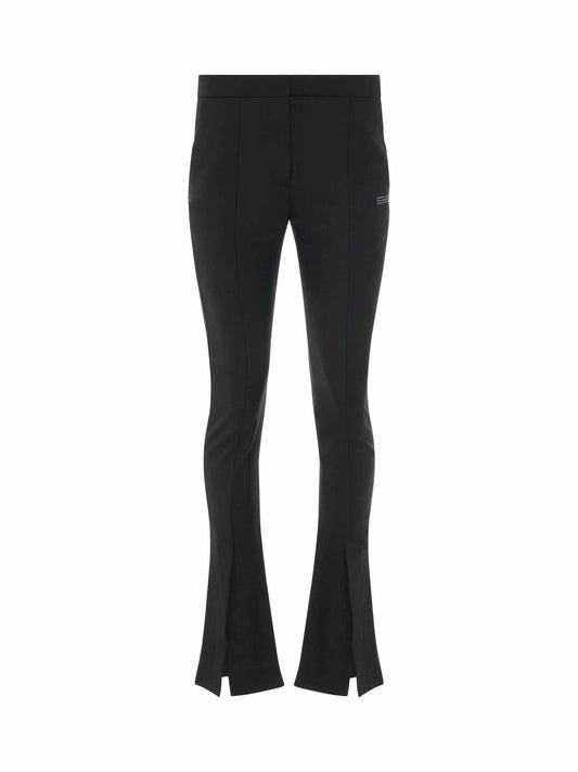 Image of a model wearing Pants. Productname: OFF-WHITE Corporate Tailored Pant in BLACK colour by brand - OFF-WHITE