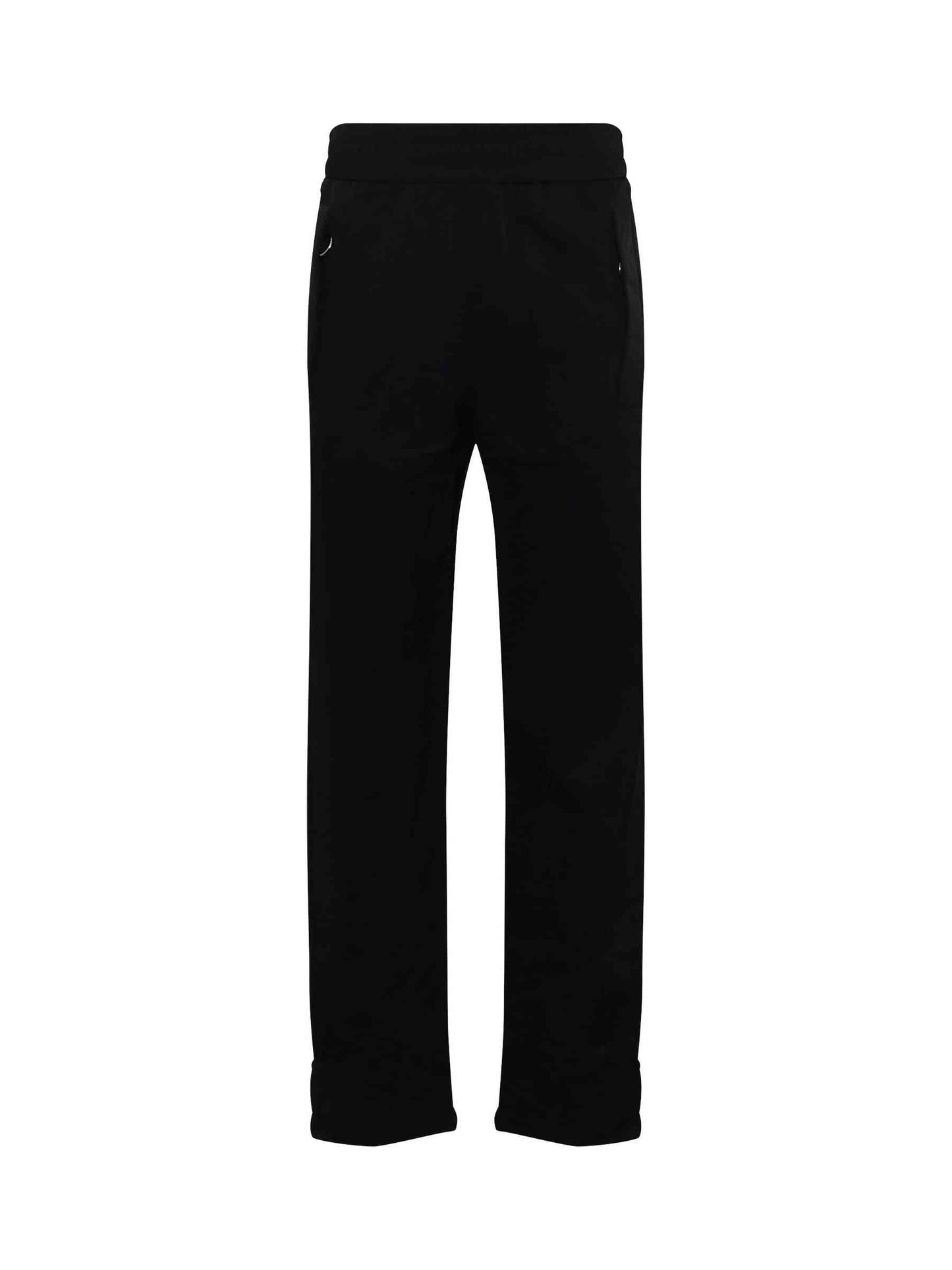 Image of a model wearing Pants. Productname: OFF-WHITE Nylon Track Pant in BLACK colour by brand - OFF-WHITE