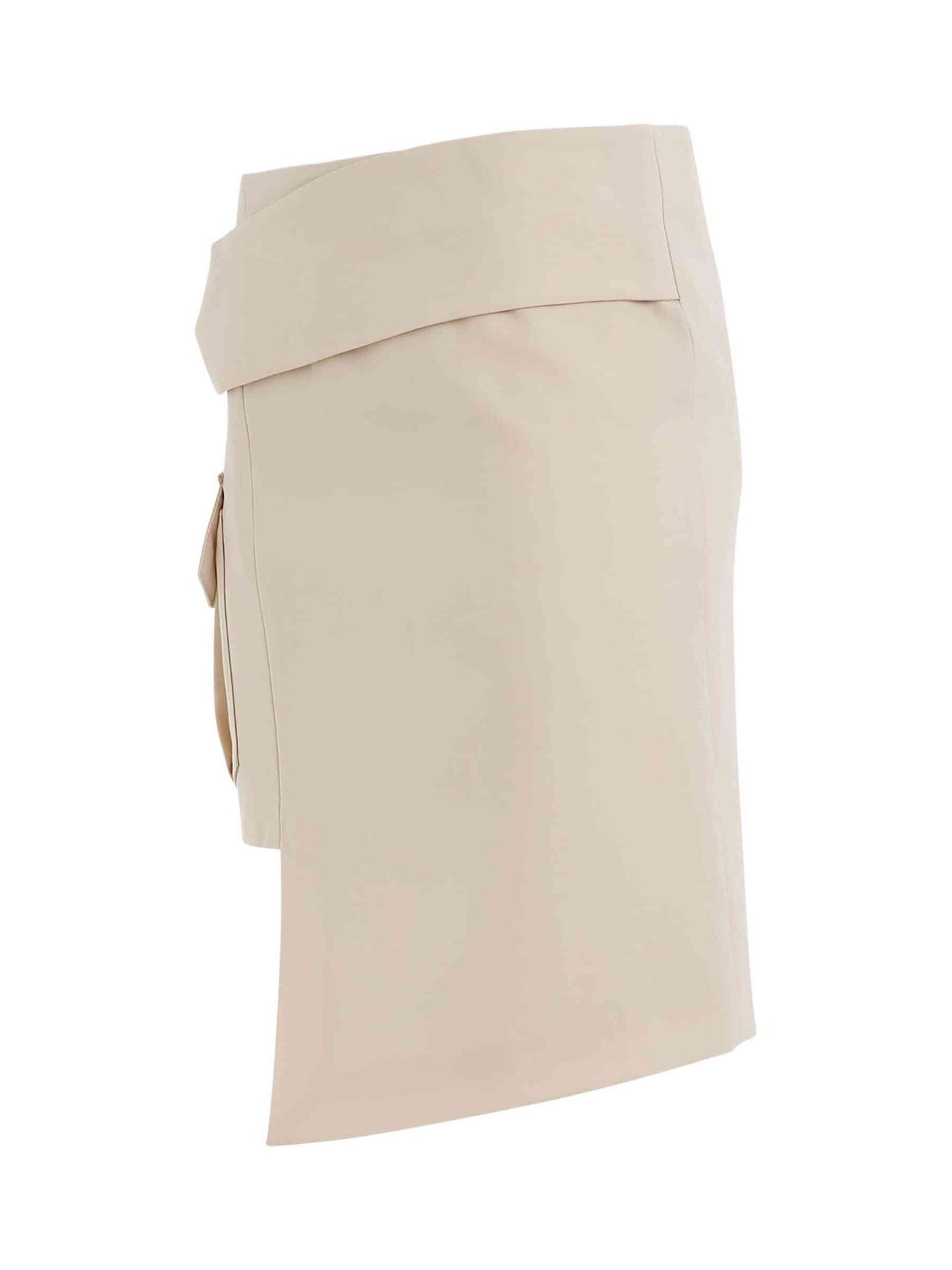 OFF-WHITE Toybox Dry Wool Pocket Skirt (Brown)