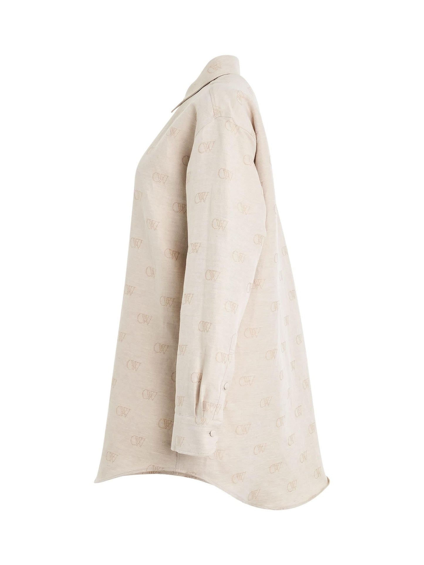 OFF-WHITE Linen Jacquard Overshirt (Cream)