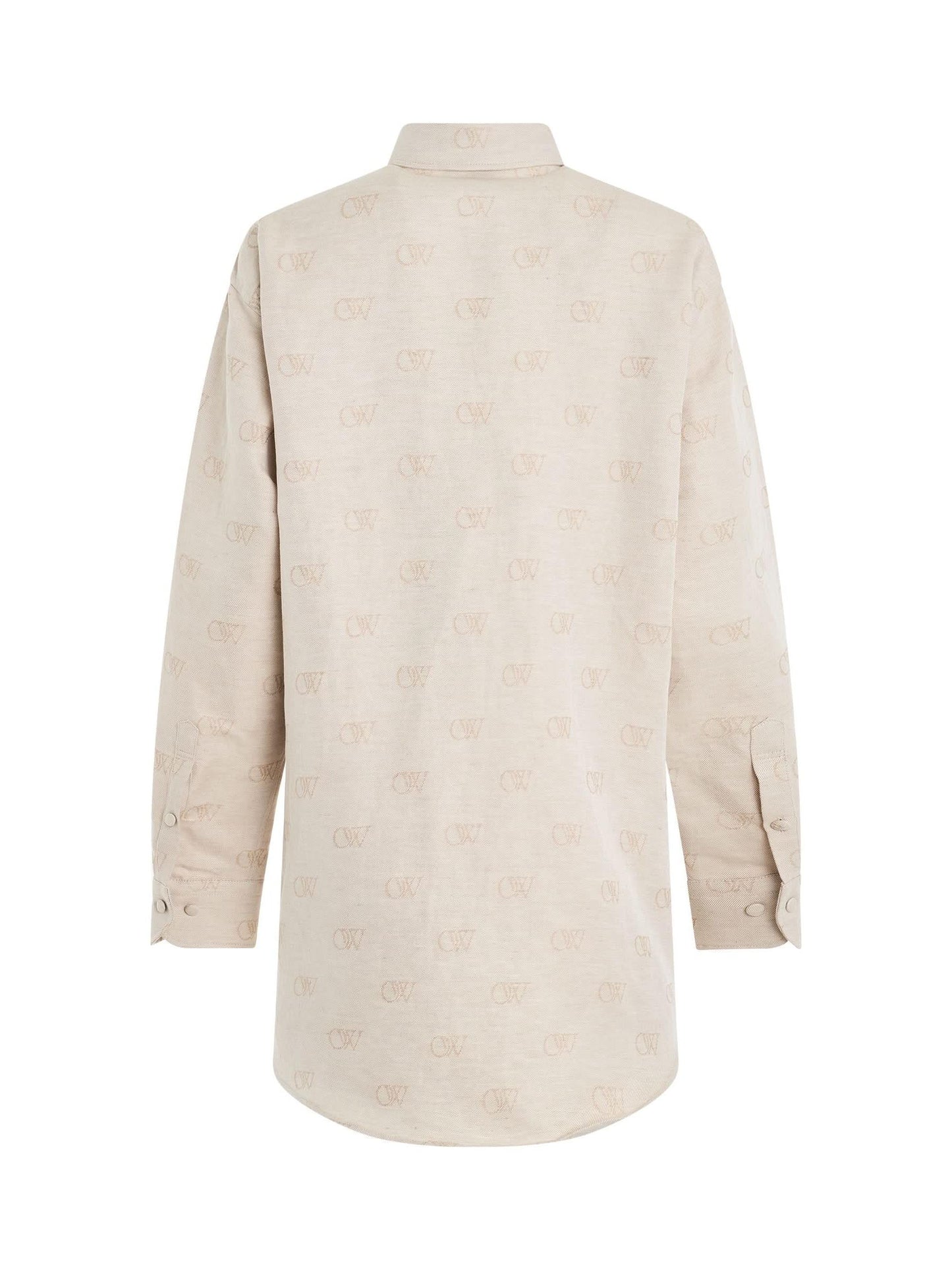OFF-WHITE Linen Jacquard Overshirt (Cream)