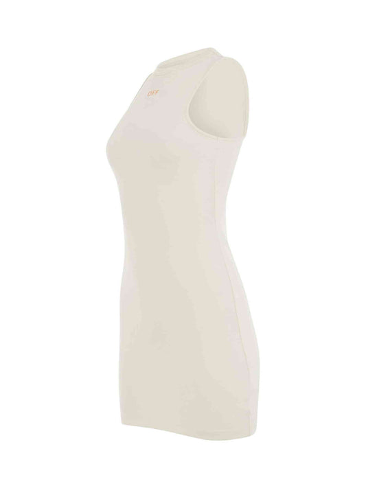 OFF-WHITE Sleek Rowing Dress (White)