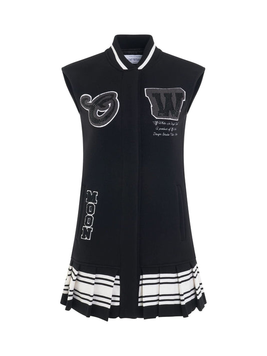 Image of Dresses. Productname: OFF-WHITE Meteor Bling Varsity Dress in BLACK colour by brand - OFF-WHITE