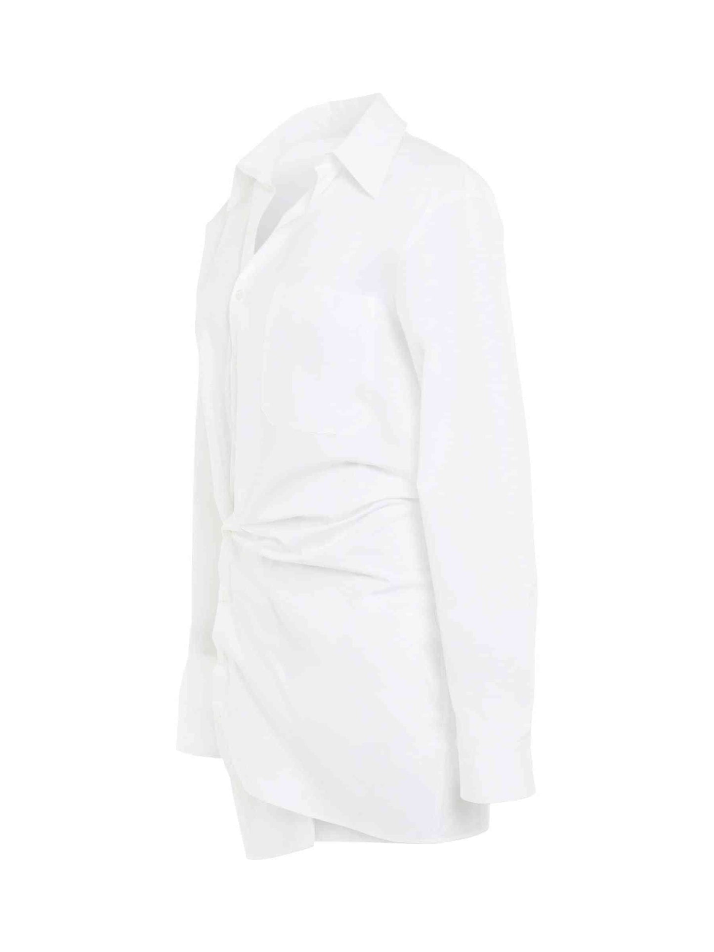 OFF-WHITE Poplin Twist Shirt Dress (White)