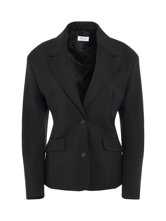 Image of Coats & Jackets. Productname: OFF-WHITE Wool Blend Round Jacket in BLACK colour by brand - OFF-WHITE