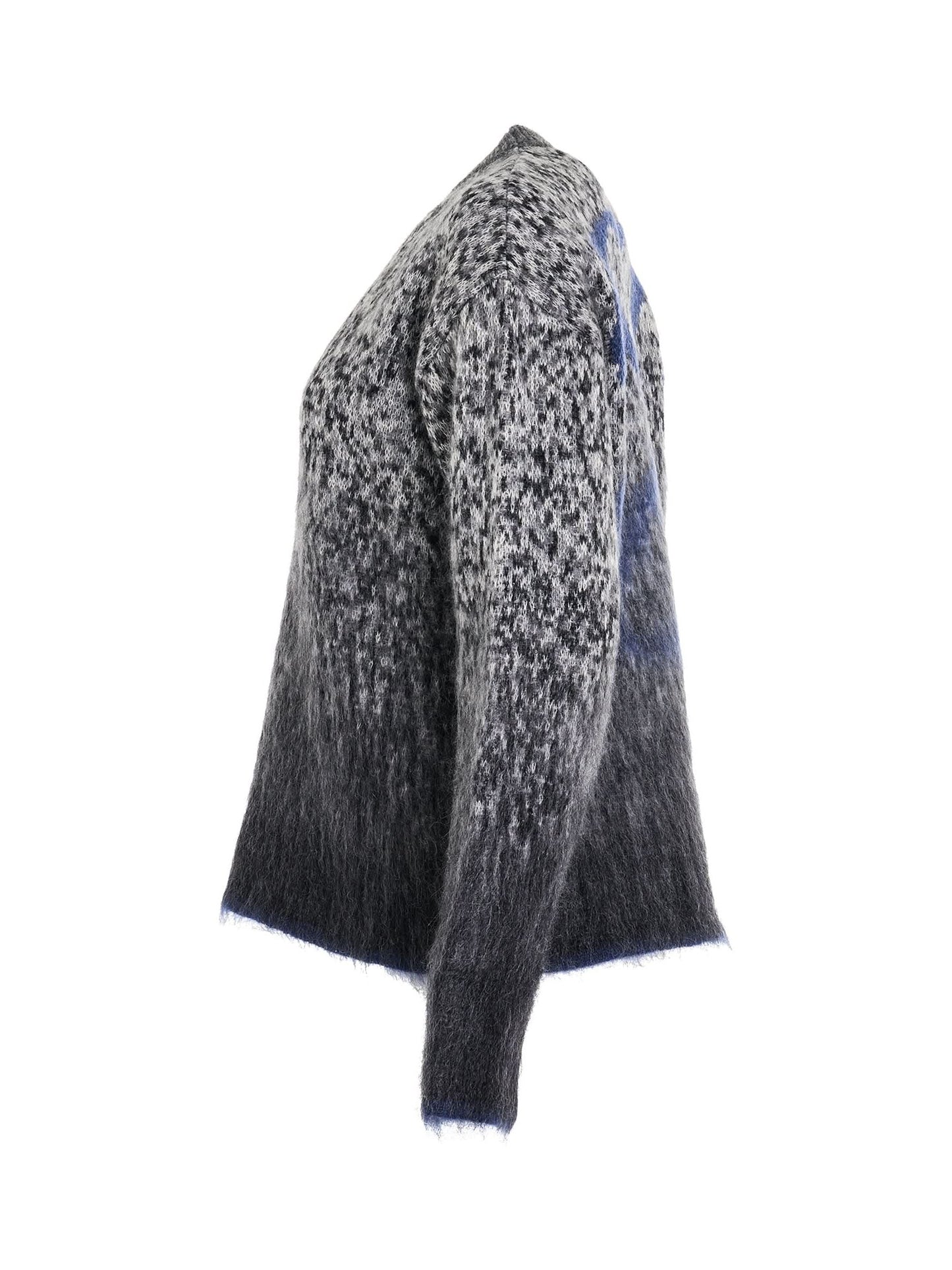 OFF-WHITE Fuzzy Mohair Arrow Knitwear (Grey)