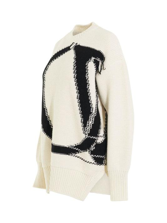OFF-WHITE OW Maxi Logo Knitwear (White)
