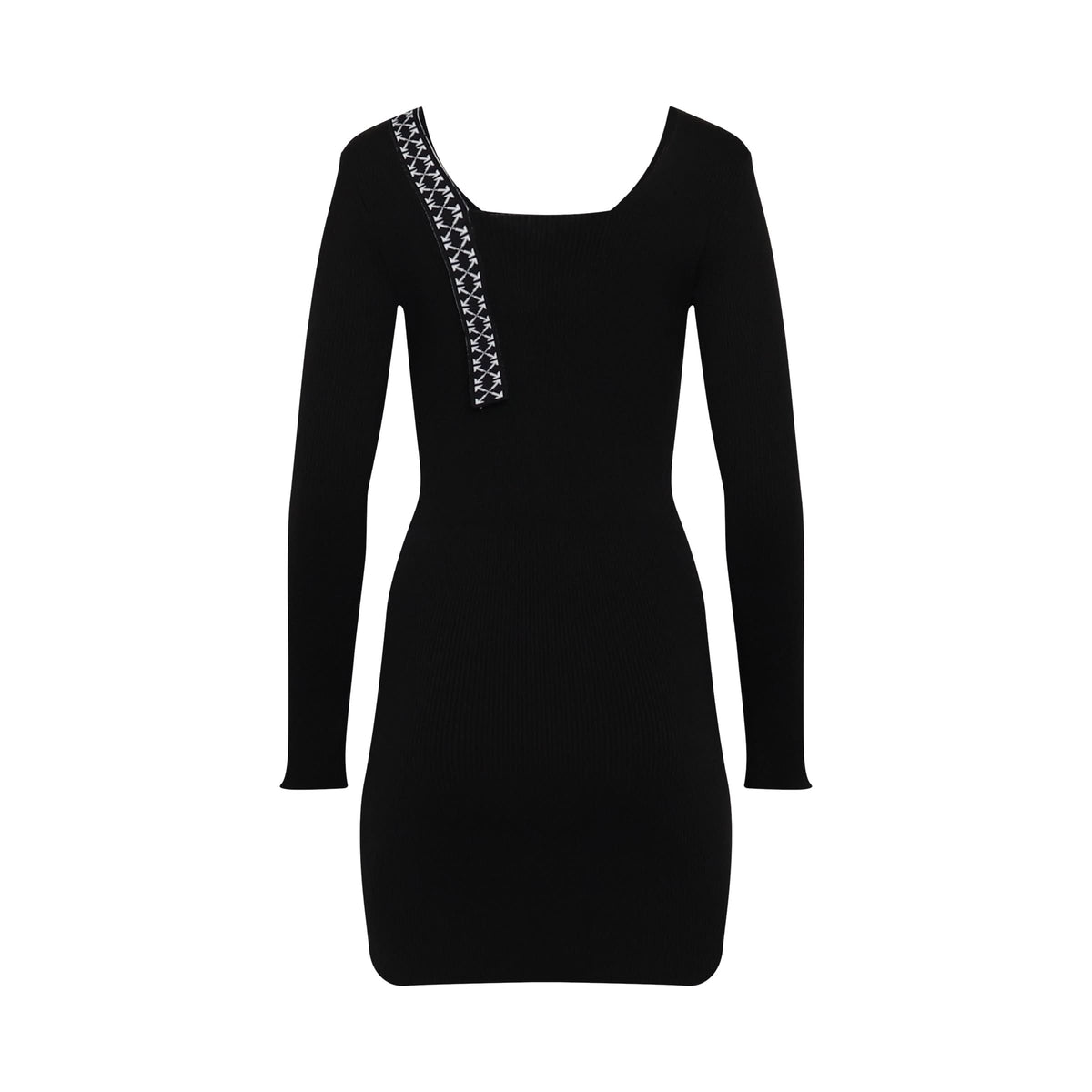 OFF-WHITE Bold Long Sleeve Dress (Black)