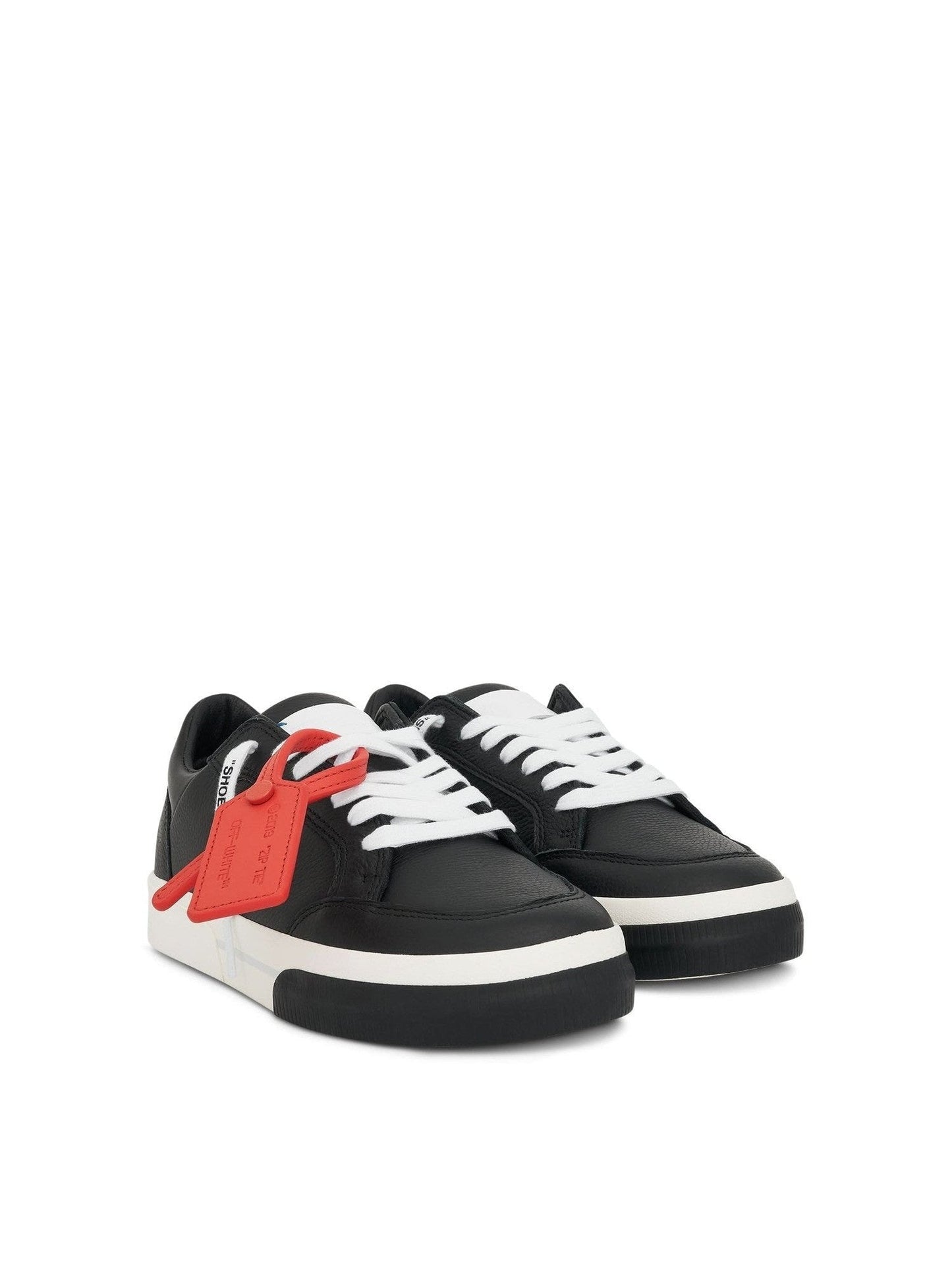 OFF-WHITE New Low Vulcanized Calf Leather Sneaker (Black)