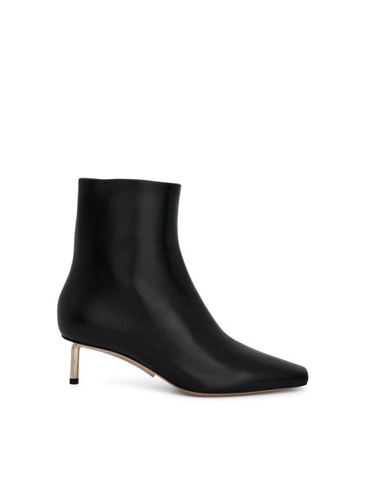 Image of Boots. Productname: OFF-WHITE Silver Allen Ankle Boot in BLACK colour by brand - OFF-WHITE