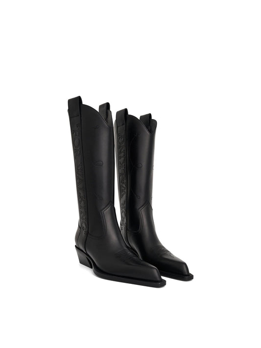 OFF-WHITE "For Walking" Texan Boot (Black)