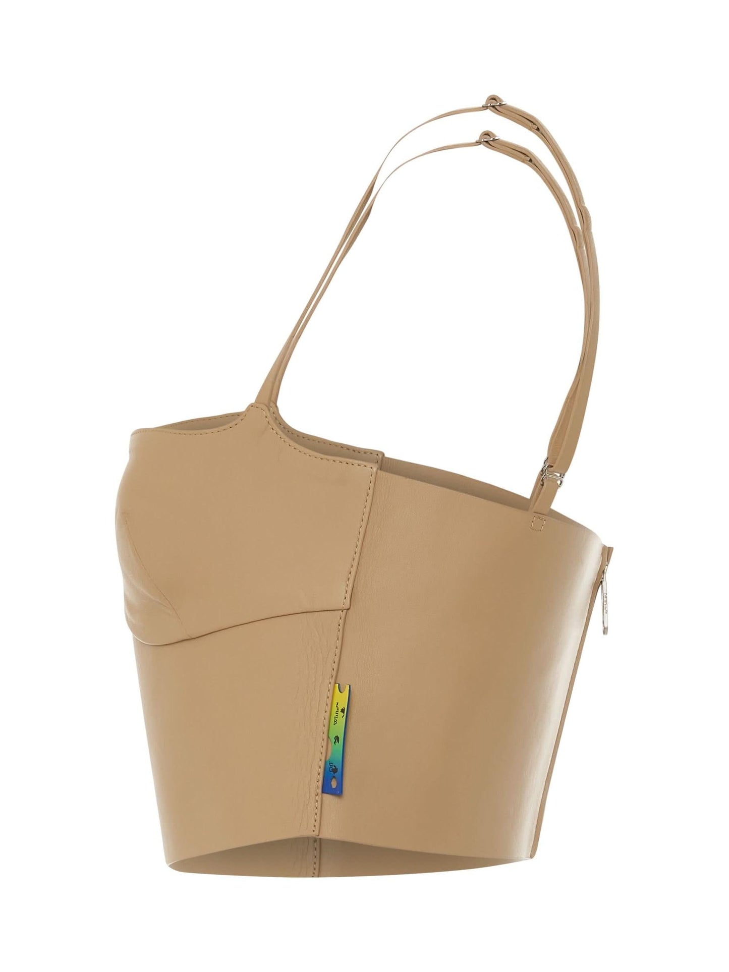 OFF-WHITE Leather Bustier (Brown)