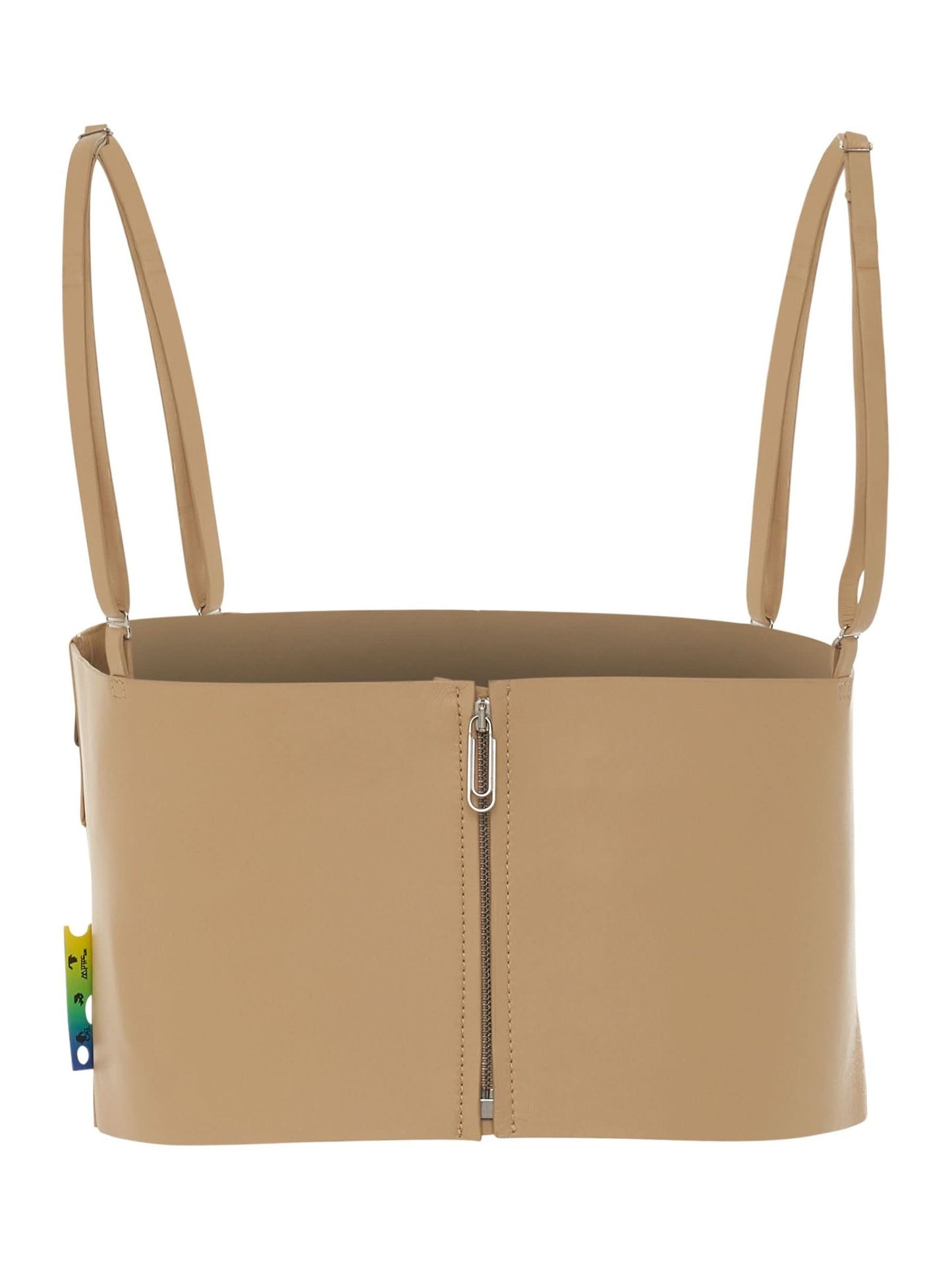 OFF-WHITE Leather Bustier (Brown)