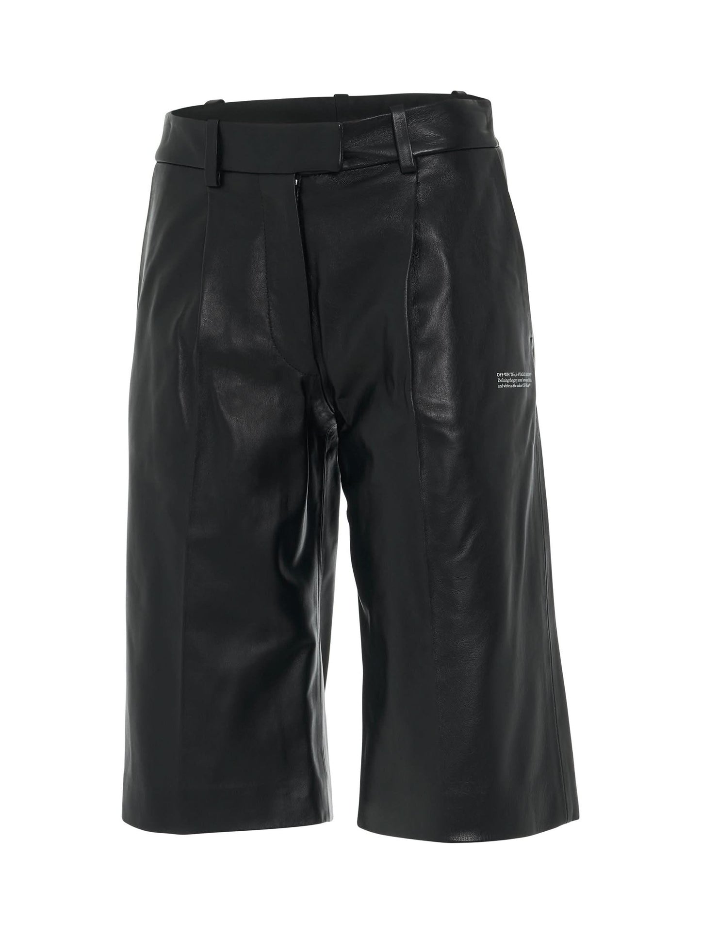 OFF-WHITE Leather Formal Shorts (Black)