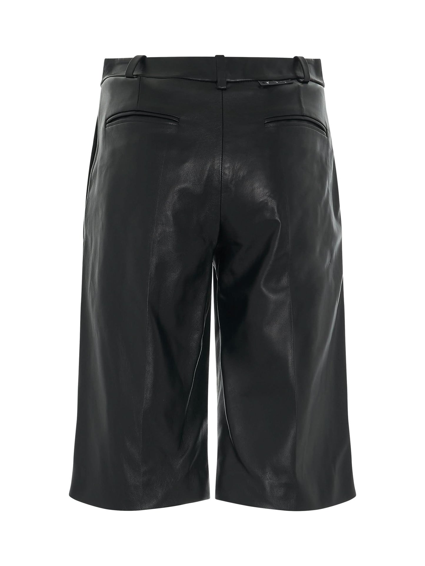 OFF-WHITE Leather Formal Shorts (Black)