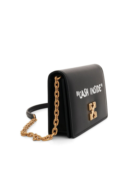 OFF-WHITE Jitney 0.5 Shoulder Quote Bag (Black)
