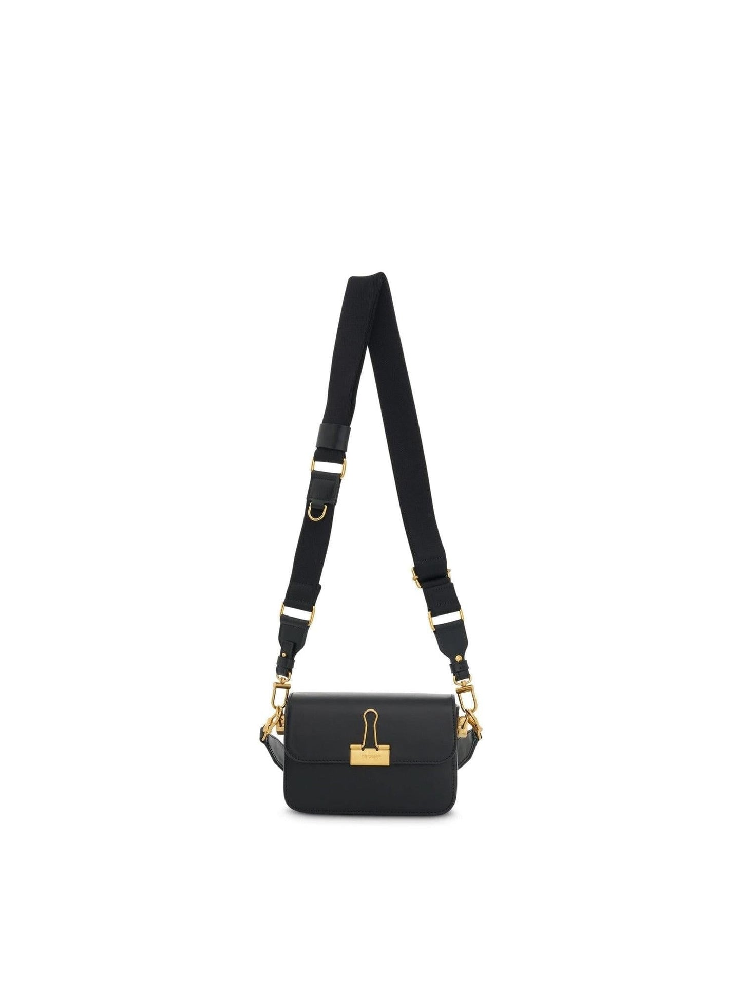Image of Bags. Productname: OFF-WHITE Plain Small Binder Shoulder Bag in BLACK colour by brand - OFF-WHITE